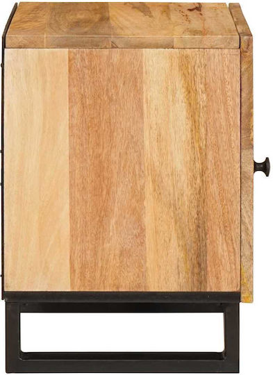 vidaXL Bedside Tables Made of Solid Mango Wood 2 Pieces 40x33.5x46 cm