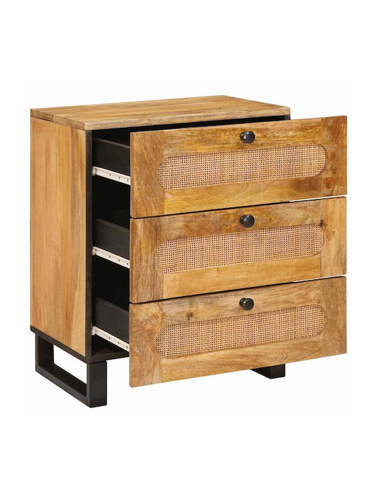 vidaXL Bedside Table Solid Mango Wood 50x33x60cm