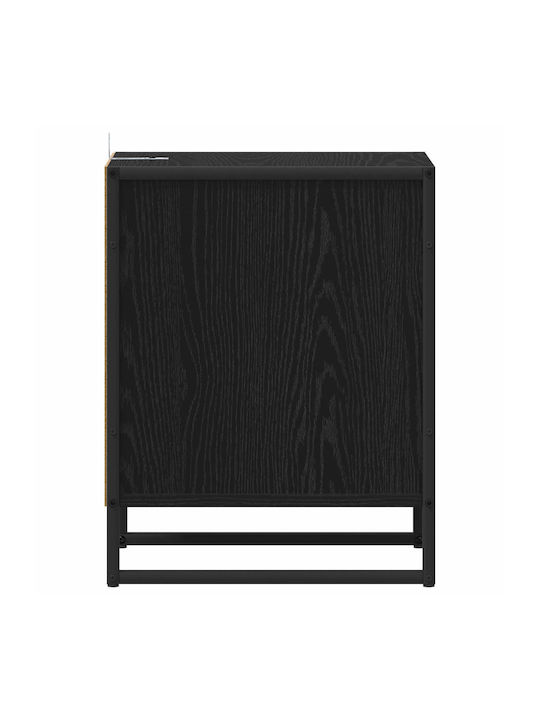 Noptiere Negre 2buc 39.5x30x50cm