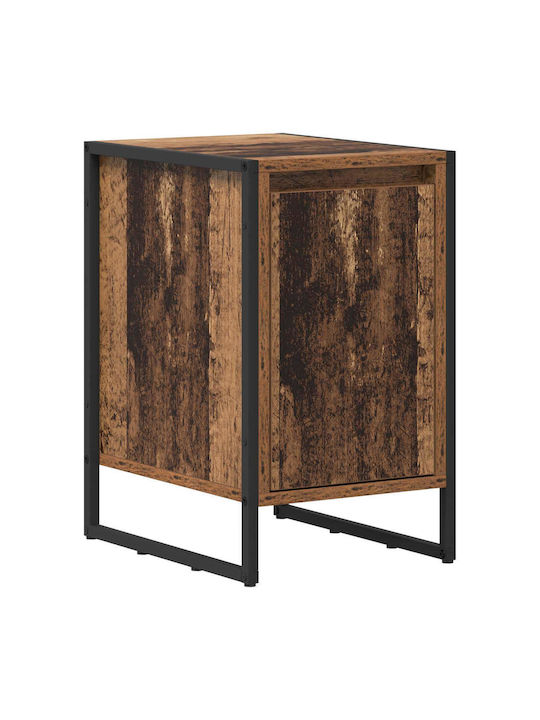 Wooden Bedside Table Brown 39.5x30x50cm