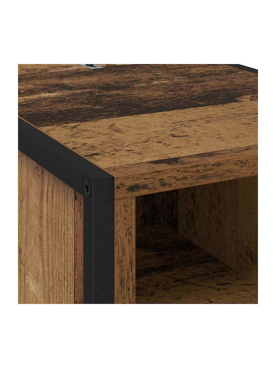 Wooden Bedside Table Brown 39.5x30x50cm