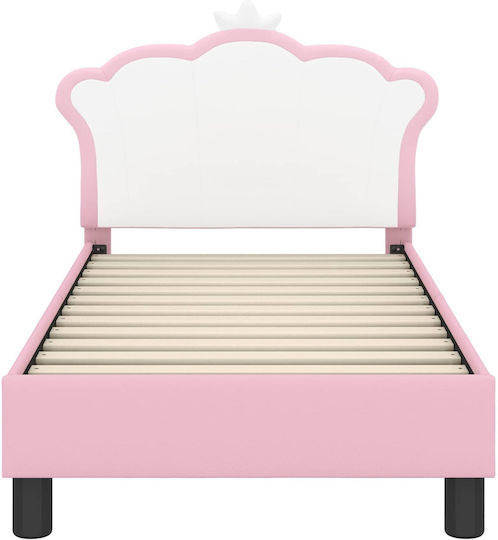 Kids Bed Single Pink for Mattress 70x140cm