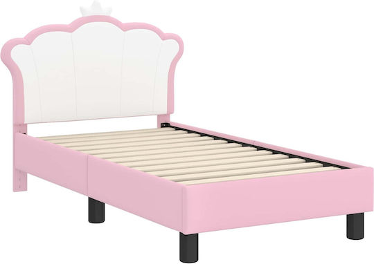 Kids Bed Single Pink for Mattress 70x140cm