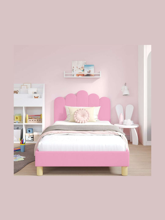 Kinderbett Einzeln Rosa für Matratze 90x190cm