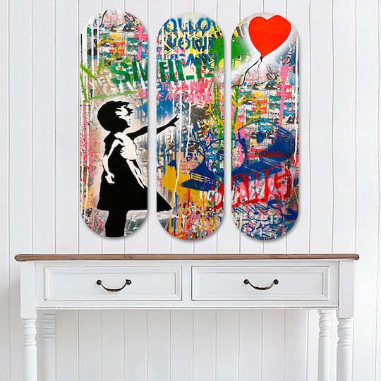 Wallity Wall Decor Multicolour Wooden 70x70cm 3 Pieces