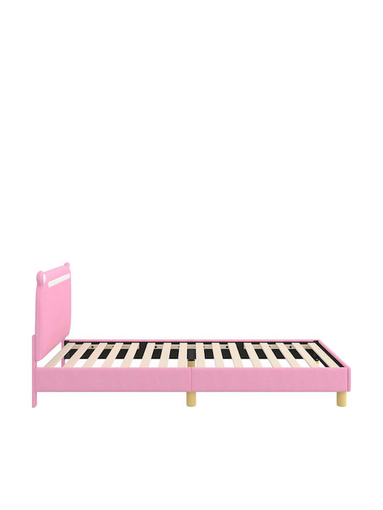 Kids Bed Single Pink for Mattress 90x200cm