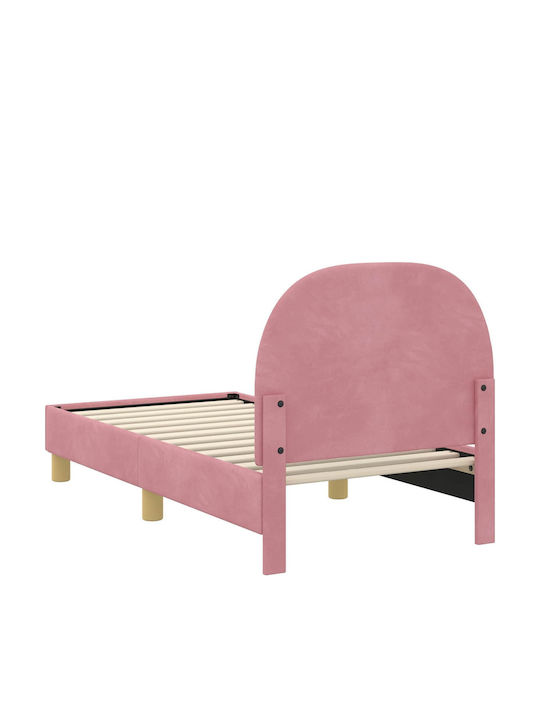 Kids Bed Single with Storage Space Pink for Mattress 70x140cm