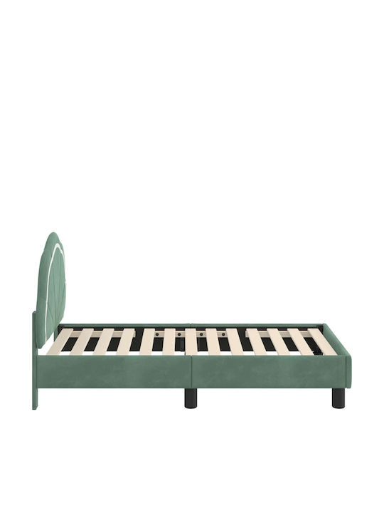 Pat pentru Copii Single Albastru deschis pentru Saltea 70x140cm