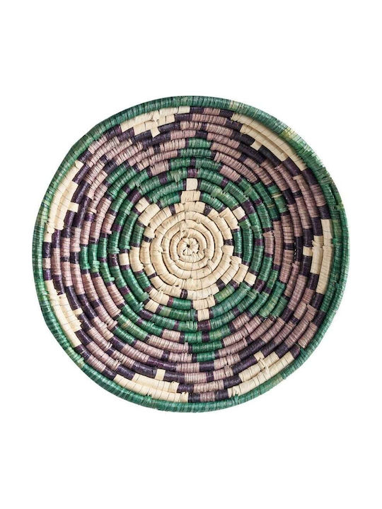 Beliani Set of 6 Multicolored Seagrass Wall Decor Namdinh