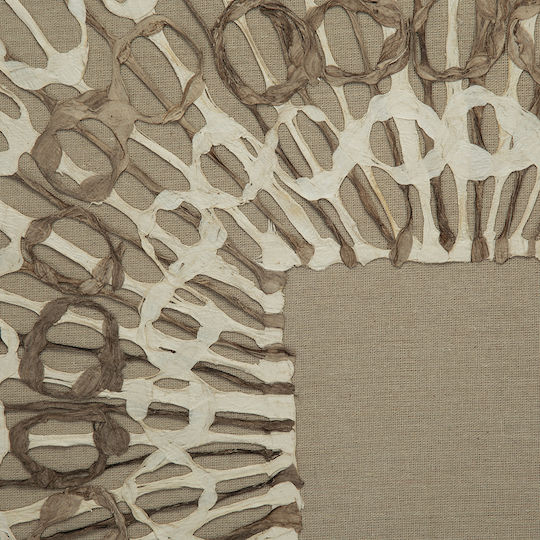 Artekko Wall Decor Mosaic Beige Made of Wooden 60x3x60cm 2 Pieces