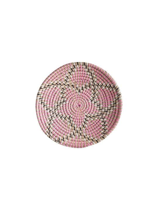 Beliani Set of 6 Multicolored Seagrass Wall Decorations Hoabinh