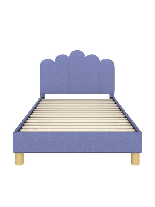 Kids Bed Single Blue for Mattress 90x190cm