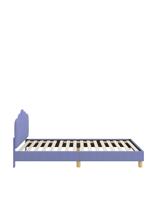 Kids Bed Single Blue for Mattress 90x190cm