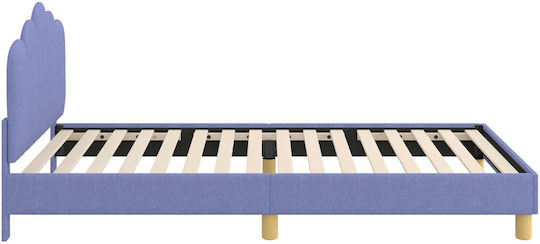 Kids Bed Single Blue for Mattress 90x190cm