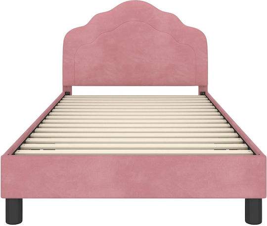 Kids Bed Single Pink for Mattress 90x190cm