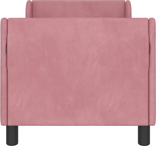 Kids Bed Single Pink for Mattress 70x140cm