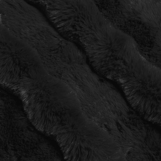 vidaXL Furry Double Bed Blanket 240x270cm Black