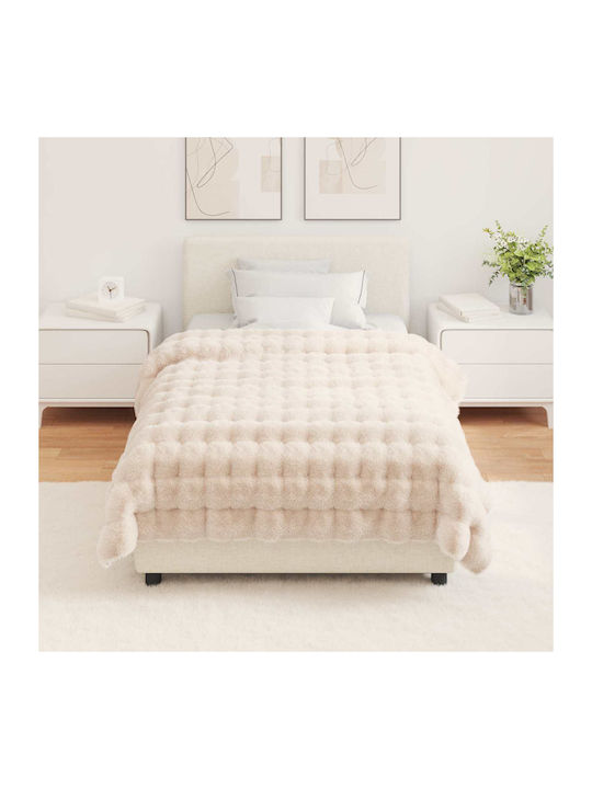 vidaXL Pelzige Decke Couch 130x150cm Beige