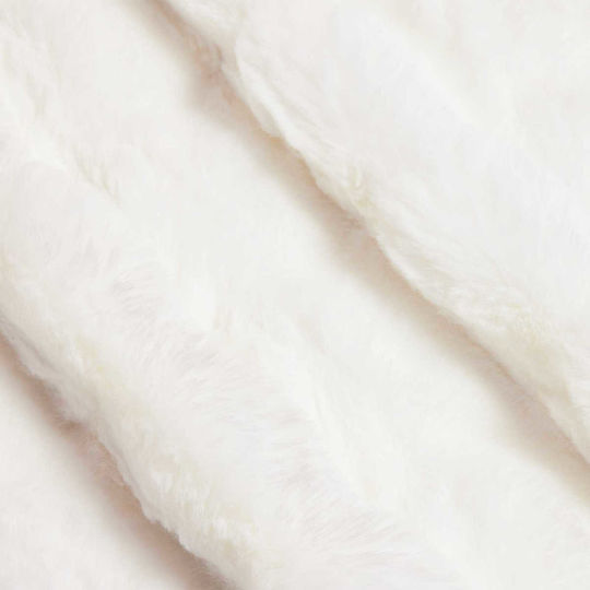 vidaXL Furry Double Bed Blanket 240x270cm White