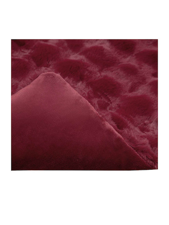 vidaXL Pelzige Decke Couch 130x150cm Türkis Rotes