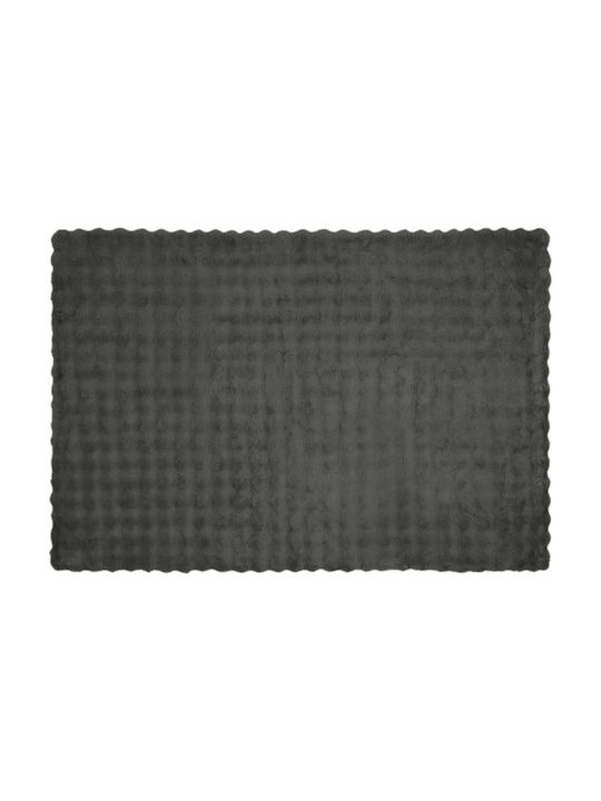 vidaXL Furry Single Blanket 150x220cm Dark Gray
