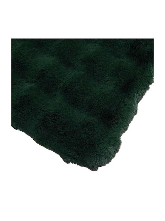 vidaXL Pelzige Decke Übergröße 220x240cm Dunkelgrün