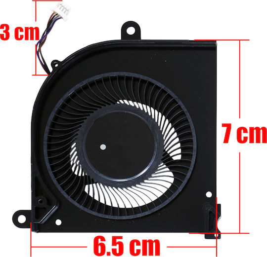 Ανεμιστηράκι Laptop Cpu Cooling Fan Msi Stealth 15m B12ue B12ue-040 B12ue-042 A11uek A11sdk A11sek 12th Gen Processor Ms-15b1 Ms-1562 Ms-1563 Bs5405hs-u5y Bs5405hs-u4w 4pin Κωδ.81621