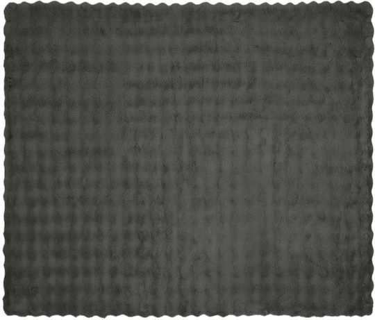 vidaXL Pelzige Decke Übergröße 220x240cm Dunkelgrau