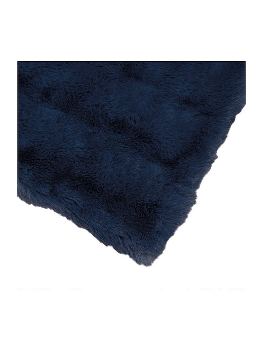 vidaXL Pelzige Decke Übergröße 220x240cm Hellblau Blau