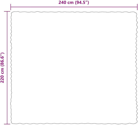vidaXL Pelzige Decke Übergröße 220x240cm Schwarz