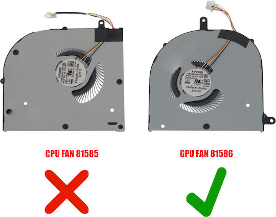 Laptop Fan GPU Cooling Fan MSI Prestige 16 AI Evo B1MG MS-15A1 MS-15A2 MS15A1 MS15A2 15A2-GPU E322501850A87 E32-2501850-A87 BS5405HS-U6Q 5pin Code 81586