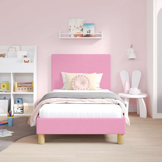 Kinderbett Einzeln Rosa für Matratze 80x160cm
