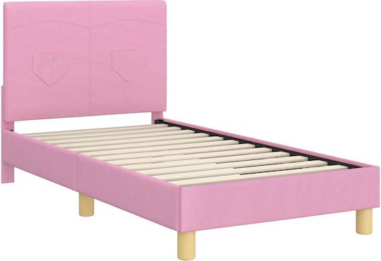 Kinderbett Einzeln Rosa für Matratze 80x160cm