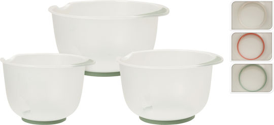 Excellent Houseware Set 3 Boluri de Amestecare Excellent Houseware Polipropilenă 1.5 2 2.5 L Transparent Roșu