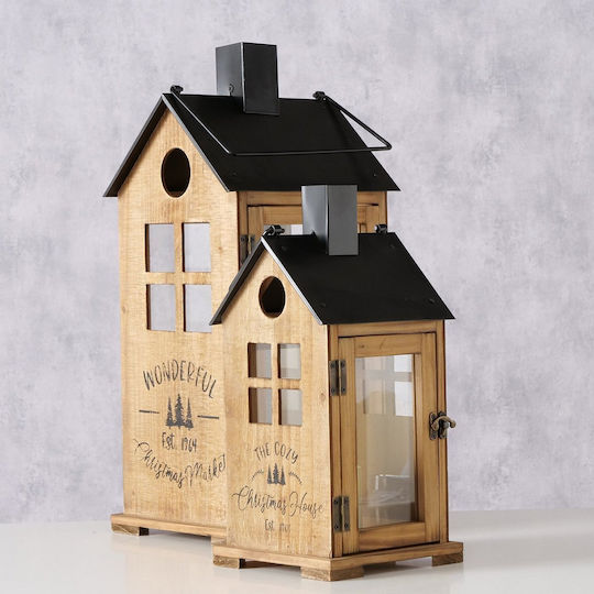 MSA Fanari Set/2 Home Holz Metallic Schwarz Farmer Indoor Set H37-54cm B18-24cm