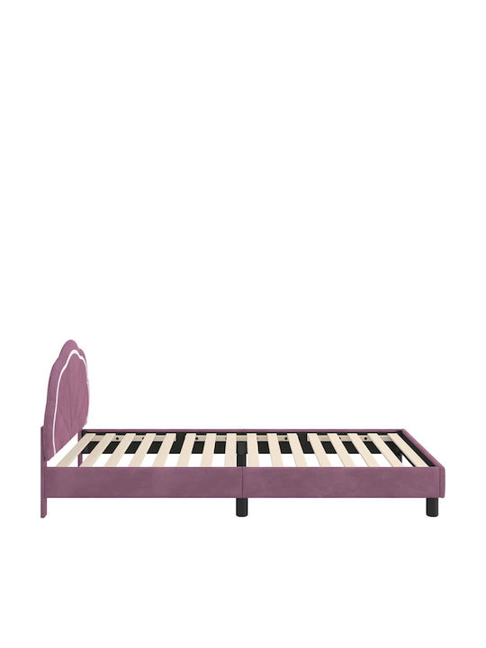 Παιδικό Κρεβάτι Μονό Μωβ για Στρώμα 90x190cm