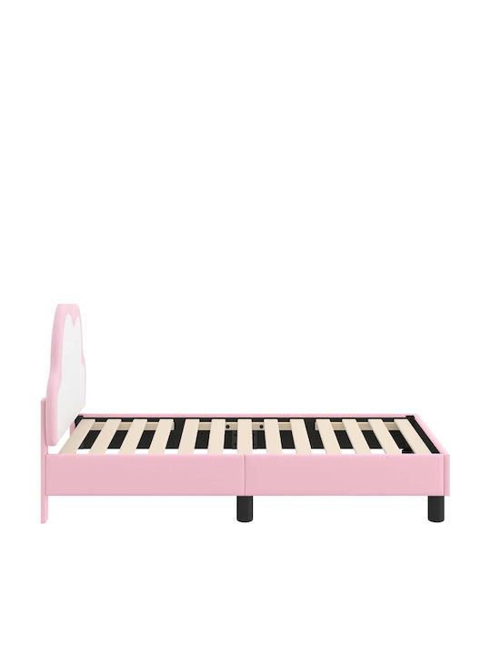 Παιδικό Κρεβάτι Μονό Ροζ για Στρώμα 70x140cm