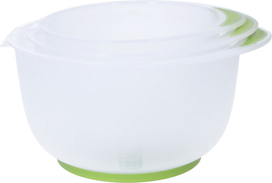 Excellent Houseware Set 3 Boluri de Amestecare Excellent Houseware Polipropilenă 1.5 2 2.5 L Transparent Roșu