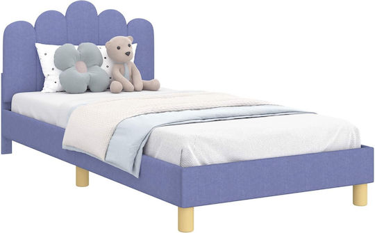 Kinderbett Einzeln Blau für Matratze 80x200cm
