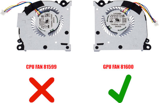 Ανεμιστηράκι Gpu Cooling Fan Msi Claw A1m Claw 7 A2hm 1t41 Ms-1t41 E32-0803170-f05 Bs3605hs-u7b 4pin Κωδ.81600