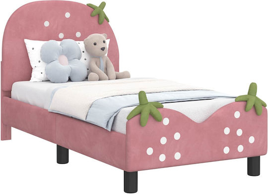 Kinderbett Einzeln Rosa für Matratze 70x140cm