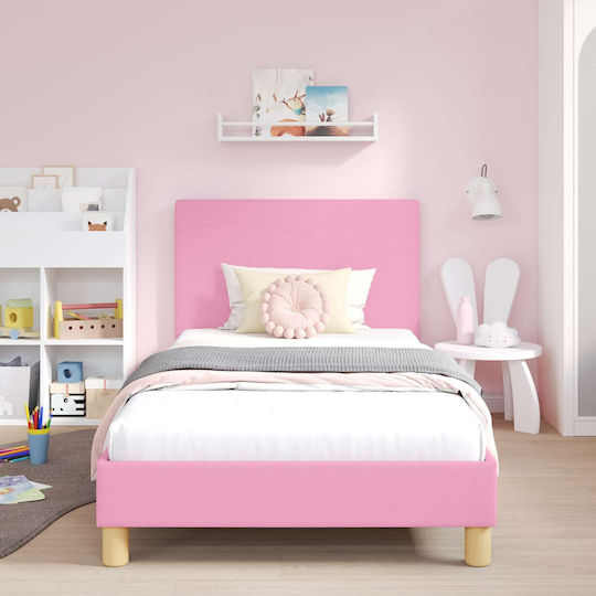 Kinderbett Einzeln Rosa für Matratze 90x200cm