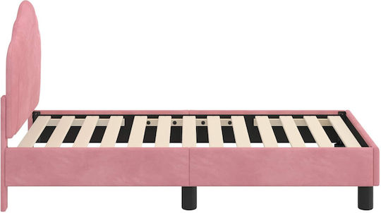 Kinderbett Einzeln Rosa für Matratze 70x140cm