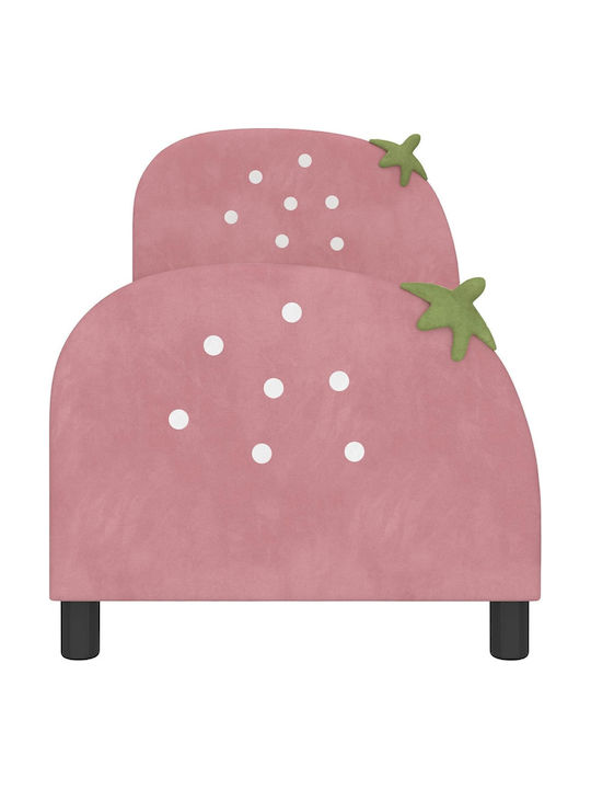 Pat pentru Copii Single Roz pentru Saltea 70x140cm