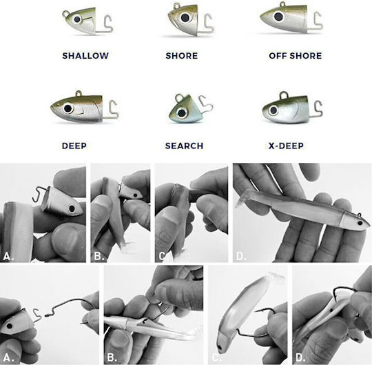 Fiiish Black Minnow Μολυβοκεφαλές Ψαρέματος Σετ 2τμχ No1 6gr