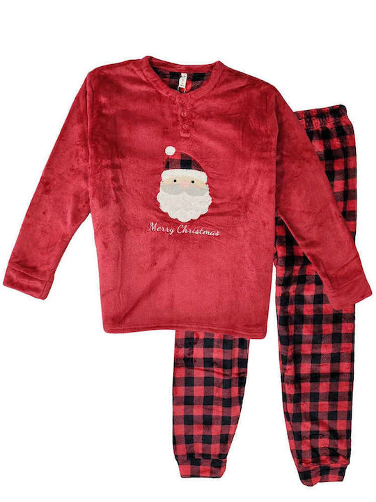 Lovelx Homewear Χειμερινό Γυναικείο Σετ Πιτζάμας Κόκκινο