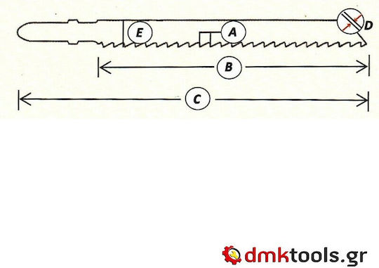 MP.S Jig Saw Blade for Wood 110mm 3102-L