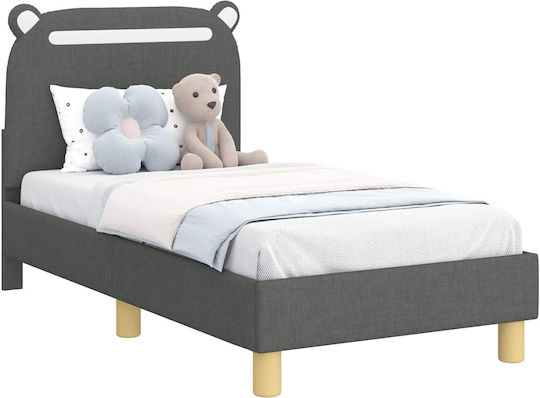 Kids Bed Single Gray for Mattress 70x140cm
