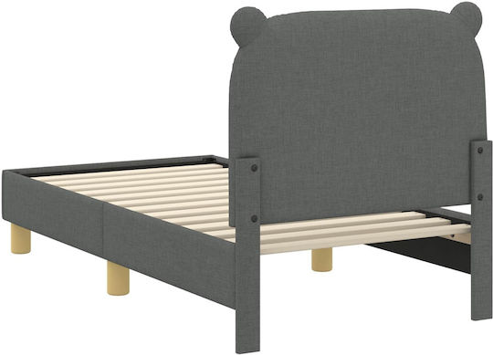 Kids Bed Single Gray for Mattress 70x140cm