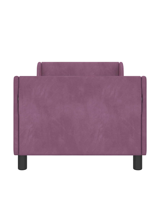 Pat pentru Copii Single Violet pentru Saltea 80x160cm